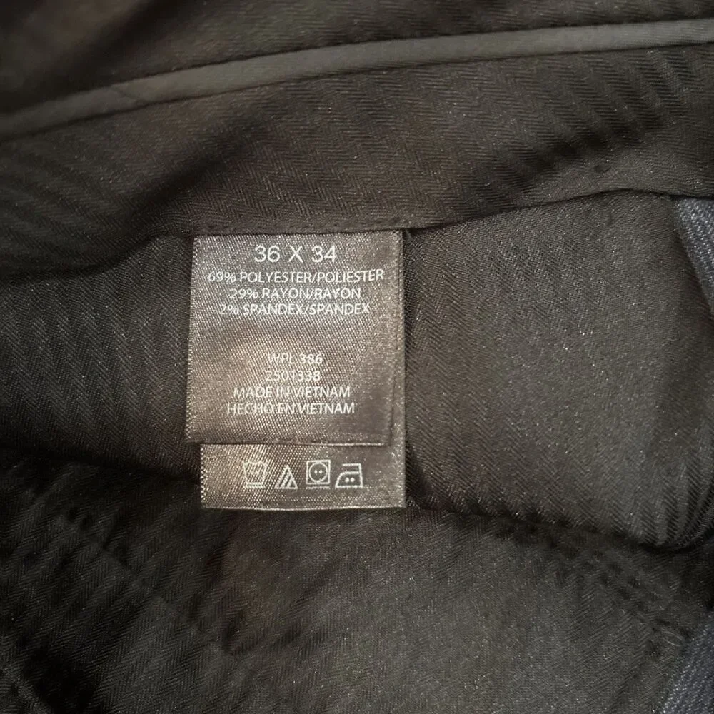 Kenneth Cole Men’s Blue Dress Pants Size 36x34‎ With Tab Waistband